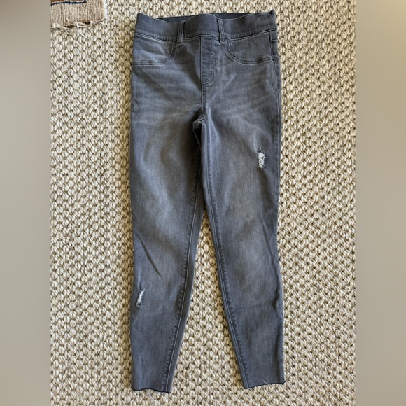 SPANX Distressed Grey Skinny Jeans Leggings Size S/P - Picture 3 of 9